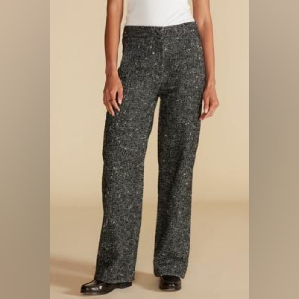 NWT Amour Vert Herringbone Wool Trousers